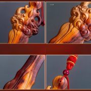 Carved One-Piece Date Wood Sword Pendant for Children's Bedroom Custom Wood Craft Hanging Ornament Baby Bed Wood Sword Accessory - Image 4