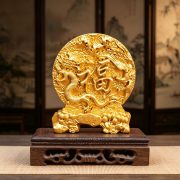 Alloy Dragon And Phoenix Wealth Attraction Home Decorations Living Room Entrance Tabletop Ornaments Lucky Gift - Image 4