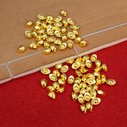 Mini Alloy Golden Yuanbao Creative Decoration Gifts Faux Gold Ingot Rice Tub Filling Material Home Decor Craft Ornaments