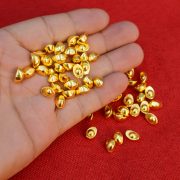 Mini Alloy Golden Yuanbao Creative Decoration Gifts Faux Gold Ingot Rice Tub Filling Material Home Decor Craft Ornaments - Image 2