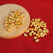 Mini Alloy Golden Yuanbao Creative Decoration Gifts Faux Gold Ingot Rice Tub Filling Material Home Decor Craft Ornaments - Image 4