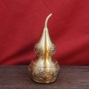 Bronze Exquisite Carving Gourd Home Decorations Wealth And Happiness Deer Five Bulls Gourd Dragon Head Gourd Custom Metal Craft - Image 2