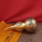Bronze Exquisite Carving Gourd Home Decorations Wealth And Happiness Deer Five Bulls Gourd Dragon Head Gourd Custom Metal Craft - Image 4