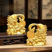 Chinese Style Koi Fish Jumping Over The Dragon Gate Metal Ornament Living Room Office Decorations Moving In Celebration Item - Image 4
