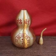Bronze Gourd Home Decoration Open Hollow Bronze Gourd Eight Trigrams Brushed Finish Handcraft Artifacts Wholesale - Image 3