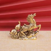 Bronze Horse Success Gourd Solid Rice Attracting BMW Antique Small Gift Desktop Craft Ornament - Image 2
