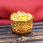 Gold Color Chinese Style Refined Carving Bifou Bowl Desktop Decoration High End Home Decoration Custom Metal Craft Ornaments - Image 4