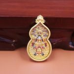 Tangka Five Brothers Gourd Wealth Deity Sakya Pujie Pendant Custom Metal Craft Ornament Buddhist Cultural Artwork Wall Decoration
