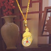 Tangka Five Brothers Gourd Wealth Deity Sakya Pujie Pendant Custom Metal Craft Ornament Buddhist Cultural Artwork Wall Decoration - Image 4