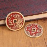 Brass mountain ghost money pendant wenxing gaozhao ziwei taboo flower copper coin wenchangjun folk style coin craft pendant