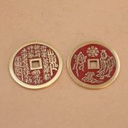 Copper Coin Ornaments Taoist Alchemist Tai Shang Lao Jun Blood Red Lingzhi Mushroom Feng Shui Eight Trigrams Design Craftwork - Image 2