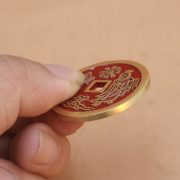 Copper Coin Ornaments Taoist Alchemist Tai Shang Lao Jun Blood Red Lingzhi Mushroom Feng Shui Eight Trigrams Design Craftwork - Image 3