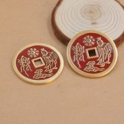 Copper Coin Ornaments Taoist Alchemist Tai Shang Lao Jun Blood Red Lingzhi Mushroom Feng Shui Eight Trigrams Design Craftwork - Image 4