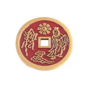 Copper Coin Ornaments Taoist Alchemist Tai Shang Lao Jun Blood Red Lingzhi Mushroom Feng Shui Eight Trigrams Design Craftwork - Image 5