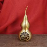 Bronze Nali Fengshui Gourd Sculpture Entrance Decorative Item Chinese Style Metal Artwork Ornament Wholesale Customizable