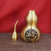 Bronze Nali Fengshui Gourd Sculpture Entrance Decorative Item Chinese Style Metal Artwork Ornament Wholesale Customizable - Image 3