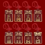 Full Brass乾卦 Complementary Angle House Decoration Southeast and Northwest Corner Missing Eight Trigrams Metal Craft Ornament