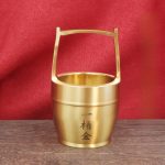 Large Size Brass Bucket One Buckets Gold Fortune Attracting Decorations New Store Opening Gifts Brass Water Bucket Ornaments
