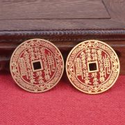 Bronze Ancient Style Coin Pendant Crafts Sandpainting Mountain Ghost Eight Trigrams Design Lucky Charm Amulet Jewelry - Image 2