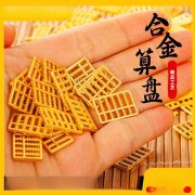 Miniature Zinc Alloy Abacus Bar Golden Bar Gourd Seed Pendant Ornament Decorative Crafts Small Figurine For Home Decoration