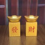 Gold Turn Big Wealthy Mahjong Yuanbao Display Piece Rotating Yuanbao For Big Money Desktop Living Room Decoration Ornament
