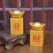 Gold Turn Big Wealthy Mahjong Yuanbao Display Piece Rotating Yuanbao For Big Money Desktop Living Room Decoration Ornament - Image 3