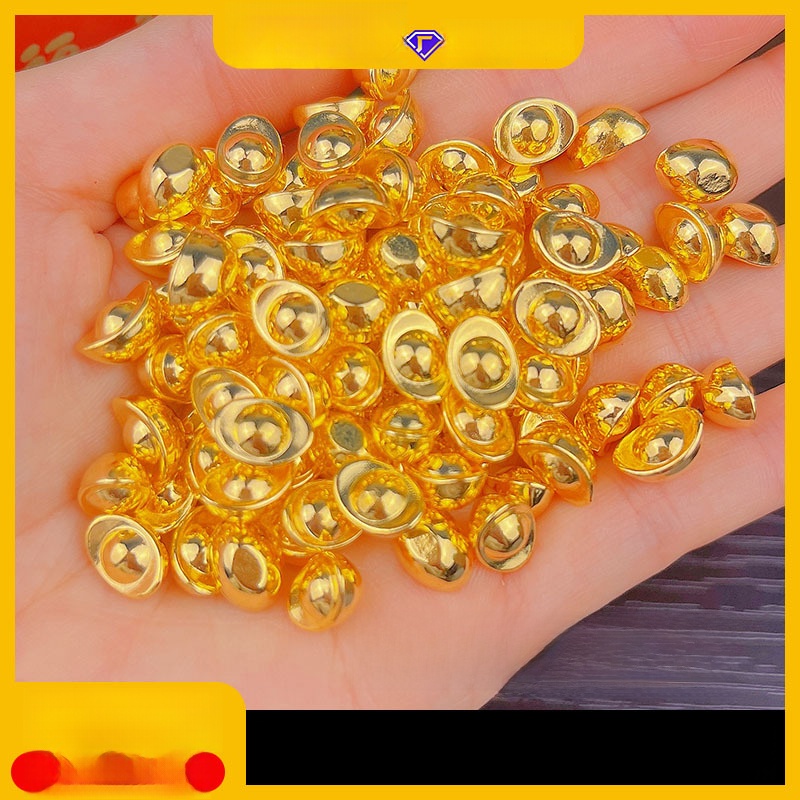 LA-904706720430_img0 Chinese Style Brass Alloy Small Fortune Bucket Golden Decoration Craft Ornament Wealth Attracting Gift Item - Image 1