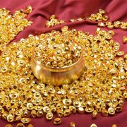 Chinese Style Brass Alloy Small Fortune Bucket Golden Decoration Craft Ornament Wealth Attracting Gift Item - Image 2