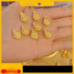 Solid Gold-Filled Sand Gold Small Golden Toad Display Piece Three-Legged Money Biting Treasure Bowl Hundred Happiness Vessel