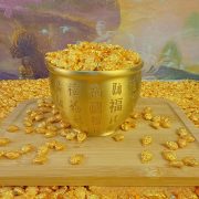 Solid Gold-Filled Sand Gold Small Golden Toad Display Piece Three-Legged Money Biting Treasure Bowl Hundred Happiness Vessel - Image 2