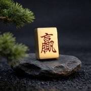 Portable Mini Brass Solid Mahjong Tiles Hand-Crushed Wealth-Bringing Craftwork Compact Size For Easy Carry Custom Metal Ornament - Image 2