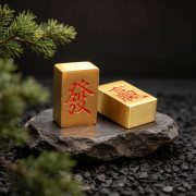 Portable Mini Brass Solid Mahjong Tiles Hand-Crushed Wealth-Bringing Craftwork Compact Size For Easy Carry Custom Metal Ornament - Image 4