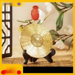 Bronze Compass Portable Feng Shui Traditional Handcraft Eight Trigrams Miniature Desktop Water Feature Ornament
