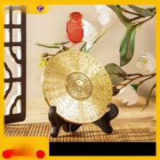 Bronze Compass Portable Feng Shui Traditional Handcraft Eight Trigrams Miniature Desktop Water Feature Ornament