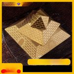 Bronze Pyramid Desktop Decoration Office Gifts Creative Fine Copper Crafts Finger Top Energy Tower