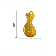 Mini Lucky Bag Metal Ornament Keychain Pendant Gold Imitation Artifacts Carp Fish Design DIY Custom Metal Craft - Image 2