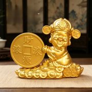 Smiling Face Little Wealth Deity Ornament Prosperous Fortune Home Decor Feng Shui Study Living Room Tabletop Gift Craftwork - Image 3