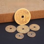 Bronze Lo Shu Mountain Ghost Coin Keychain Pendant Vintage Market Stall Bestseller Wholesale Custom Metal Craft Ornament