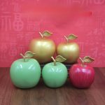 Hand-Painted Large Red Copper Apple Decoration New Year Peaceful Christmas Gift Home Decor Customizable Artistic Ornament