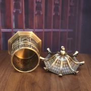 Bronze Vintage Style Office Desktop Incense burner Indoor Home Altar Offering Incense Holder Temple Pagoda Shaped Ornament - Image 4