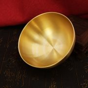 Bronze Finish Offering Bowl for Buddha Home Altar Decorative Item Water Offering Brass Craft Ornament for Buddha Hall - Image 2