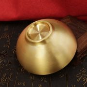 Bronze Finish Offering Bowl for Buddha Home Altar Decorative Item Water Offering Brass Craft Ornament for Buddha Hall - Image 3