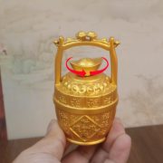 Chinese Style Golden Bar Wealth Fountain Custom Metal Craft Ornament One Bucket Of Gold Living Room Decorative Artwork - Image 2
