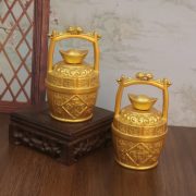 Chinese Style Golden Bar Wealth Fountain Custom Metal Craft Ornament One Bucket Of Gold Living Room Decorative Artwork - Image 3