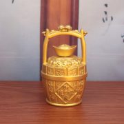 Rising Fortune Golden Bucket Decoration Living Room Office Desktop Gathering Wealth Ornament Custom Metal Craft - Image 2