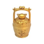 Rising Fortune Golden Bucket Decoration Living Room Office Desktop Gathering Wealth Ornament Custom Metal Craft - Image 5