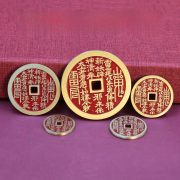 Authentic Antique Bronze Coin Pendant Necklace Feng Shui Safe Lock Design Dragon Tiger Mountain Ghost Coin Unisex Traditional Craft
