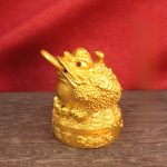 Shajin Wealth Attraction Gold Frog Display Home Tea Table Decoration Alloy Opening Moving In Display Artwork