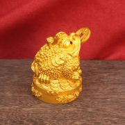 Shajin Wealth Attraction Gold Frog Display Home Tea Table Decoration Alloy Opening Moving In Display Artwork - Image 2