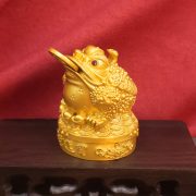Shajin Wealth Attraction Gold Frog Display Home Tea Table Decoration Alloy Opening Moving In Display Artwork - Image 3